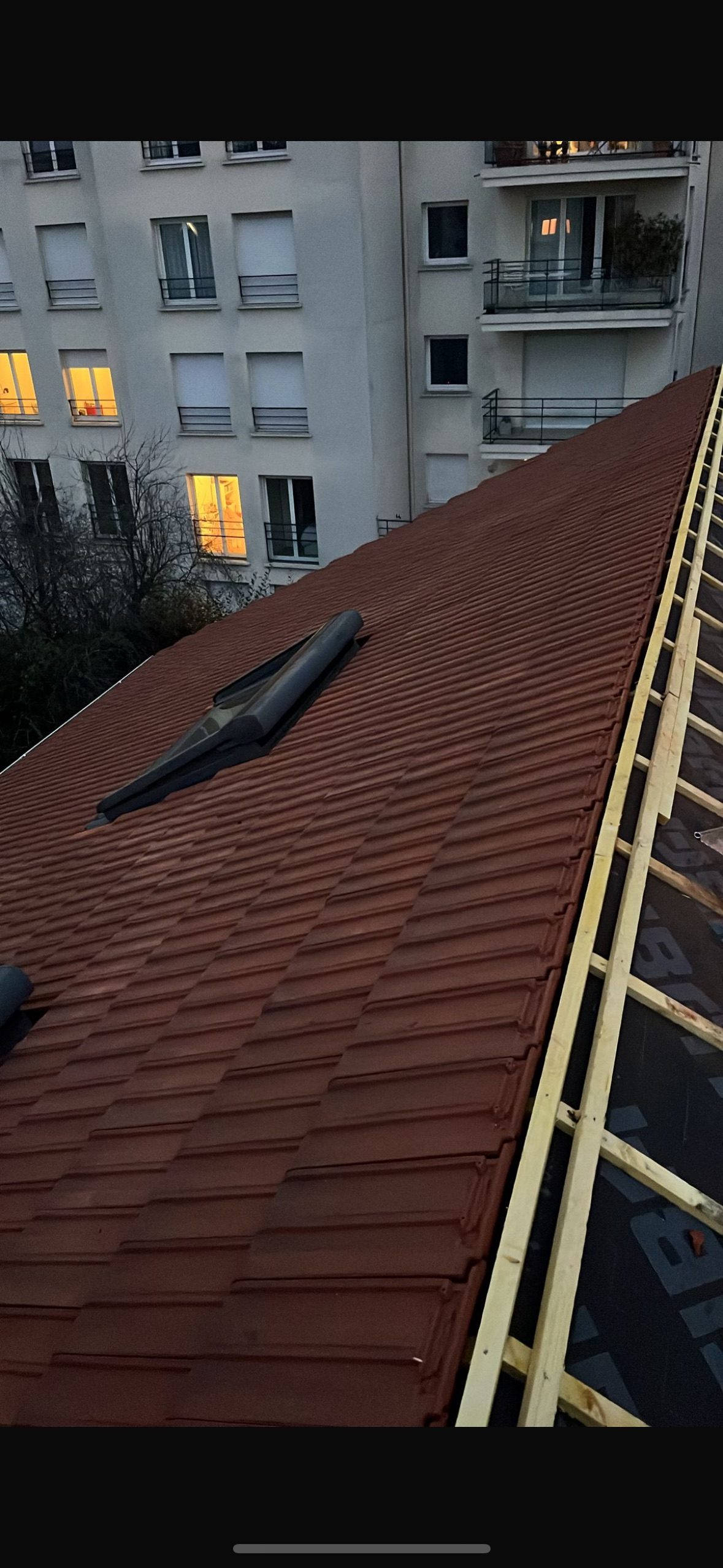 Couverture en tuile, chantier mené par Les Couvreurs Belges