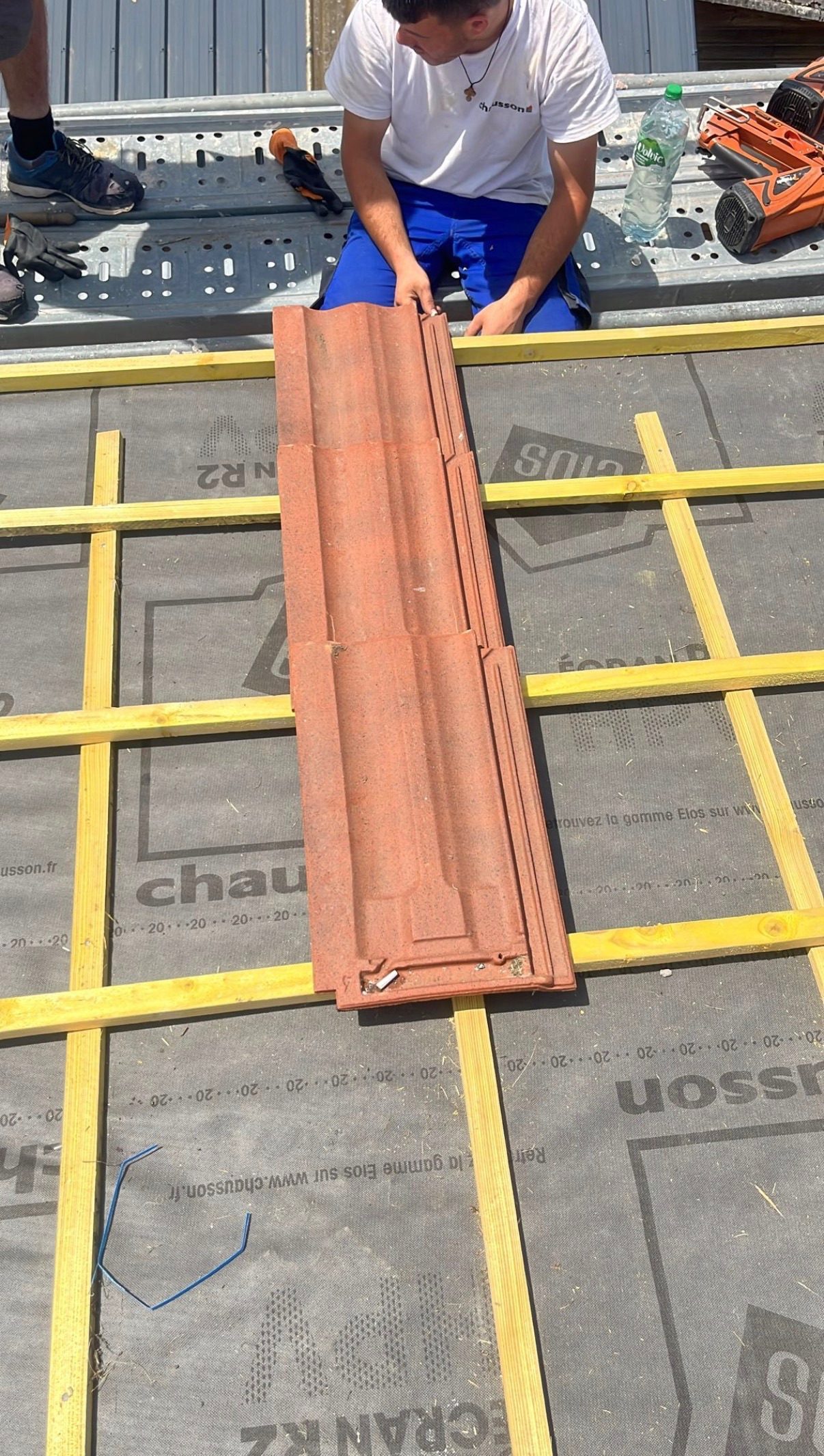 Liteaunage et écran de sous-toiture, chantier mené par Les Couvreurs Belges