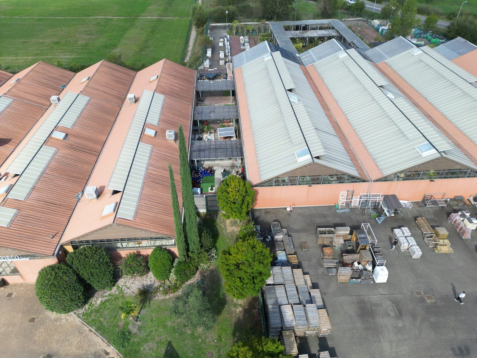 Toiture vue du ciel, chantier mené par Les Couvreurs Belges